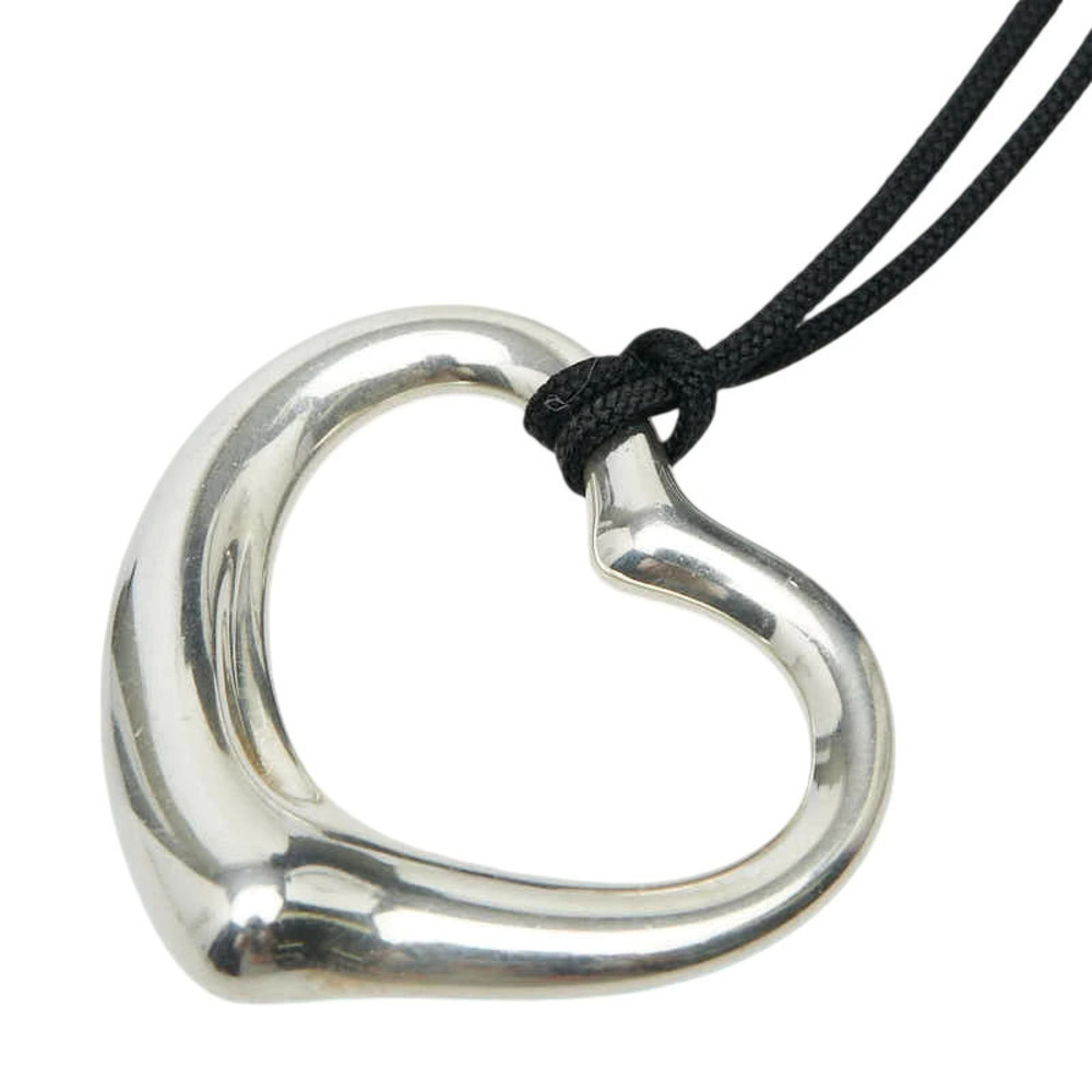 Tiffany Co Elsa Peretti Open Heart Pendant Necklace Sterling Silver